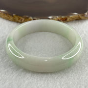 Type A Natural Light Green with Faint Lavender Jadeite Bangle 68.40g Inner Diameter 58.0mm 15.2 by 8.8mm (Slight External Line) - Huangs Jadeite and Jewelry Pte Ltd