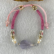 Type A Lavender Jadeite Male Pixiu Charm in String Bracelet 7.02g 17.2 by 12.4 by 7.5mm - Huangs Jadeite and Jewelry Pte Ltd