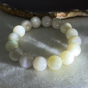 Type A Light Green with Slight Light Lavender Jadeite Beads Bracelet 55.18g 16cm 12.6mm 16 Beads - Huangs Jadeite and Jewelry Pte Ltd