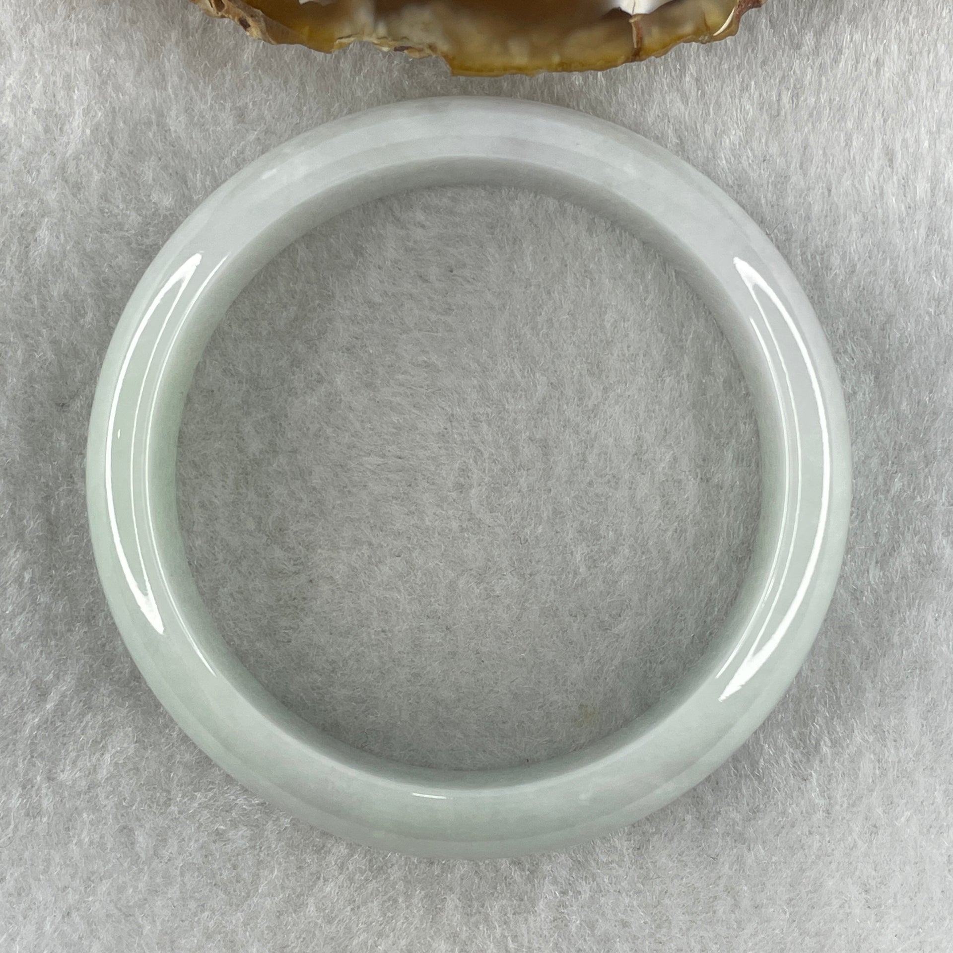 Type A Natural Green with Lavender Jadeite Bangle 41.07g Inner Diameter 50.0mm 13.9 by 6.5mm (Close to Perfect) - Huangs Jadeite and Jewelry Pte Ltd