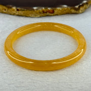 Transparent Orangey Yellow Quartzite Jade Bangle 天山玉手镯 Internal Diameter 59.4mm 29.90g 8.6 by 8.2mm - Huangs Jadeite and Jewelry Pte Ltd