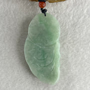 Natural Type A Green Jadeite Cai Shen Ye God of Fortune Pendant 40.74g 61.2 by 30.7 by 11.8mm - Huangs Jadeite and Jewelry Pte Ltd