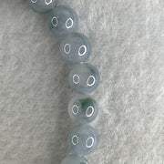 Natural Type A Semi Icy Lavender with Blueish Green Piao Hua Jadeite Beads Bracelet 15.79g 15cm 7.2mm 26Beads - Huangs Jadeite and Jewelry Pte Ltd