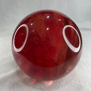 Red Cherry Quartz Sphere Ball with Wooden Stand Display 2,400.3g 125.0 by 170.0mm - Huangs Jadeite and Jewelry Pte Ltd