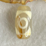 Natural Powerful Tibetan Old Oily Agate 3 Eyes Dzi Bead Heavenly Master (Tian Zhu) 三眼天诛 3.27g 20.1 by 10.4mm - Huangs Jadeite and Jewelry Pte Ltd