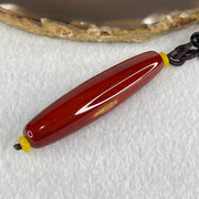 Natural Powerful Tibetan Old Oily Red Agate Benefactor Dzi Bead Heavenly Master Bracelet (Tian Zhu) 25.66g 60.0 by 14.5mm - Huangs Jadeite and Jewelry Pte Ltd