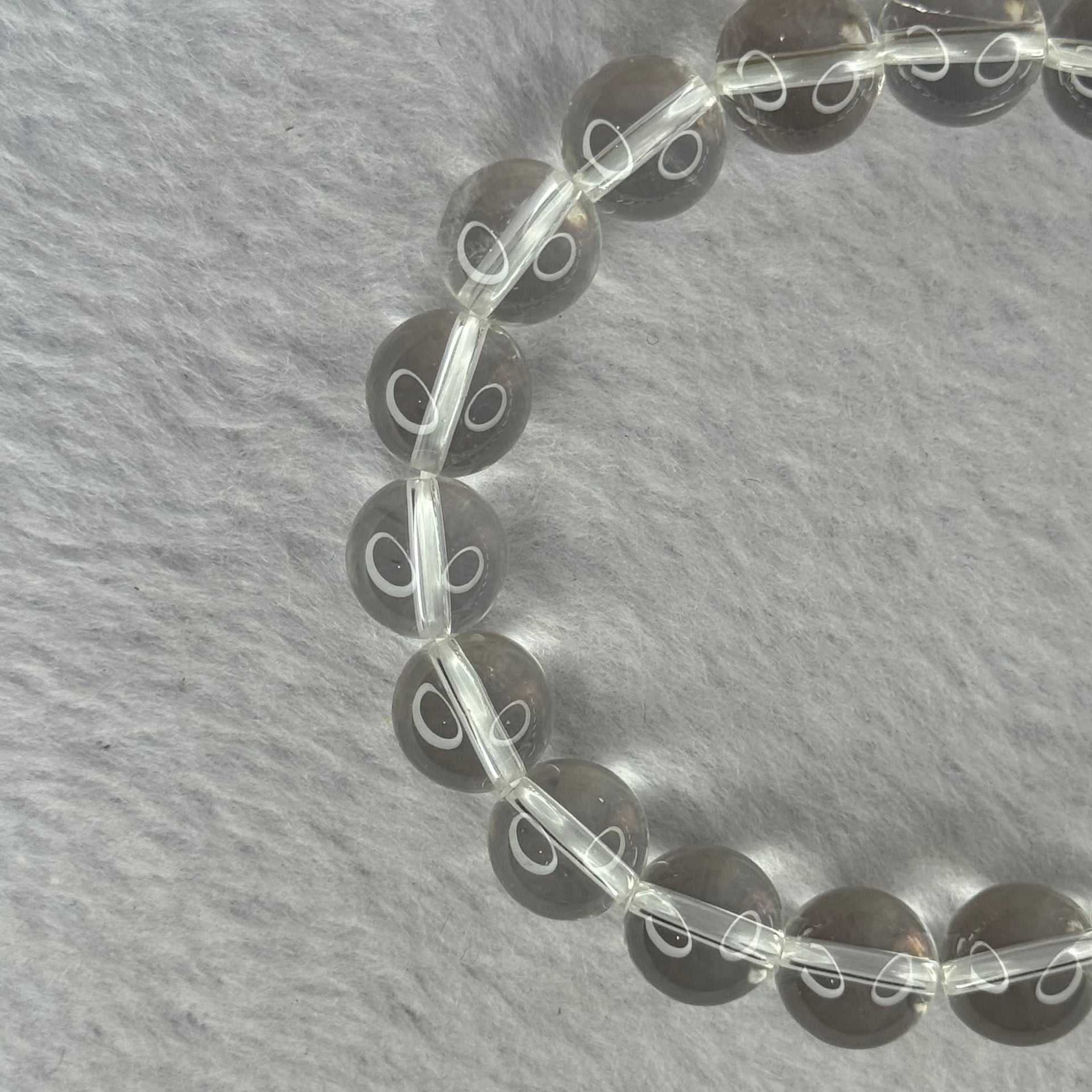 Natural Clear Quartz Bracelet 天然白水晶手链 30.35g 17cm 10.6mm 19 Beads - Huangs Jadeite and Jewelry Pte Ltd