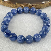 Natural Blue Kyanite Beads Bracelet 35.90g 15.5cm 10.3mm 19 Beads - Huangs Jadeite and Jewelry Pte Ltd
