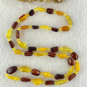 Natural Mixed Color Amber Beads Necklaces 15.42g 62cm 16.0 by 9.9 by 5.2mm, 9.9 by 7.2 by 4.6mm 39 Odd shape pieces - Huangs Jadeite and Jewelry Pte Ltd