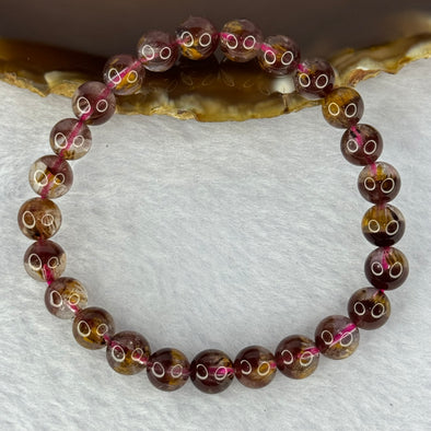 Very Good Grade Natural Auralite 23 Bracelet 天然激光23手链 15.46g 16cm 7.6mm 25 Beads - Huangs Jadeite and Jewelry Pte Ltd