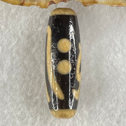 Natural Powerful Tibetan Old Oily Agate Thousand Hand Zha Ji La Mu Dzi Bead Heavenly Master (Tian Zhu) 千手扎基拉姆天珠 9.03g 39.9 by 12.4mm - Huangs Jadeite and Jewelry Pte Ltd