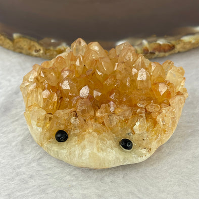 Natural Citrine Mini Hedgehog Display 71.66g 48.1 by 55.2 by 23.2mm - Huangs Jadeite and Jewelry Pte Ltd