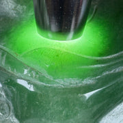 Natural Green Aventurine 3 Legged Toad with Baby Display with Wooden Stand 19.453,2g 320.0 by 300.0 by 345.0mm - Huangs Jadeite and Jewelry Pte Ltd