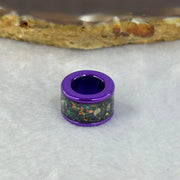 Natural Ammonite Stainless Steel Charm in Purple Color For Necklace / Bracelet 4.33g 14.6 by 6.7mm - Huangs Jadeite and Jewelry Pte Ltd