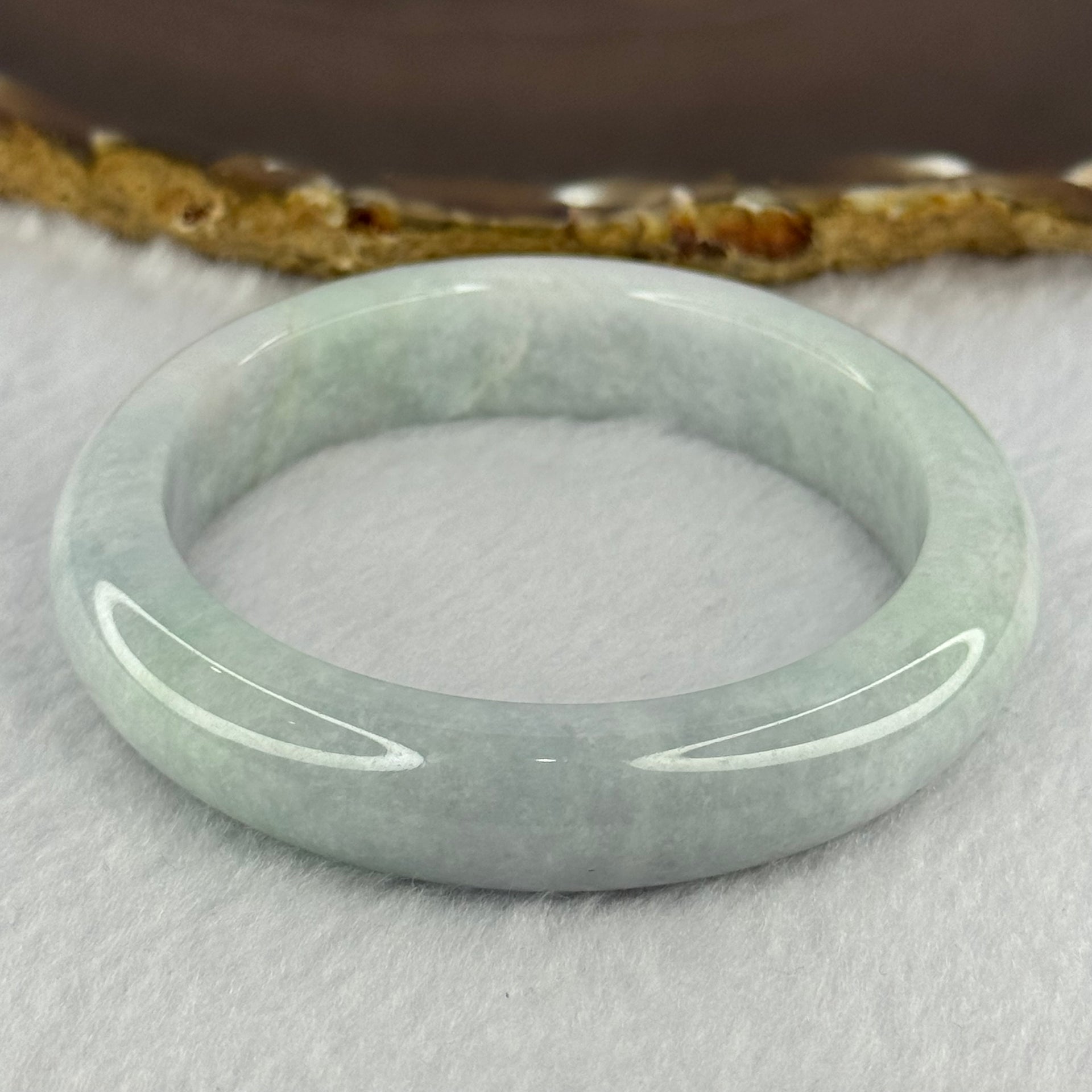 Type A Light Lavender Green Jadeite Bangle 65.05g Internal Diameter 56.4mm 13.3 by 8.8mm (Very Slight Internal Line) - Huangs Jadeite and Jewelry Pte Ltd