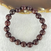 Natural Blood Rosewood Beads Bracelet 天然血檀手链 10.35g 17cm 10.5mm 19 Beads - Huangs Jadeite and Jewelry Pte Ltd