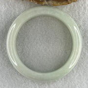 Type A Natural Light Green Jadeite Bangle Internal Diameter 56.0mm 59.04g 12.4 by 9.3mm (Close to Perfect) - Huangs Jadeite and Jewelry Pte Ltd