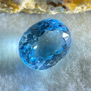 Natural Sky Blue Topaz Oval Shape 12.31ct 14.7 by 11.8 by 8.1mm - Huangs Jadeite and Jewelry Pte Ltd