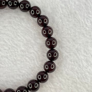 Natural Dark Red Blood Amber Beads Bracelet 天然血珀手链 6.83g 16cm 8.2mm 23 Beads - Huangs Jadeite and Jewelry Pte Ltd