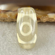 Natural Powerful Tibetan Old Oily Agate 3 Eyes Dzi Bead Heavenly Master (Tian Zhu) 三眼天诛 3.17g 20.1 by 10.4mm - Huangs Jadeite and Jewelry Pte Ltd