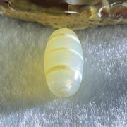 Natural Powerful Tibetan Old Oily Agate 3-Lines Dzi Bead Heavenly Master (Tian Zhu) 三行天诛 3.05g 20.3 by 10.2mm - Huangs Jadeite and Jewelry Pte Ltd