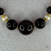 Natural Dark Blood Red Amber Beads Necklace 19.46g 20.7mm 1 Bead 14.6mm 2 Beads 10.2mm 10.2mm - Huangs Jadeite and Jewelry Pte Ltd