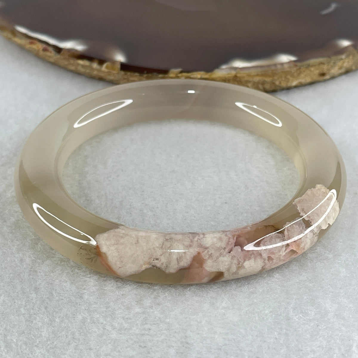 Natural Yellow Flower Agate Set Oval Full Round Bangle | Sunny Blossom, Joy & Imperial Oval Bangle Set (91.99g Total Set Weight | 56.4mm Inner Diameter | 10.8x11.0mm | Perfect | Synergy, Wealth Bloom, Optimism & Protection Shield)