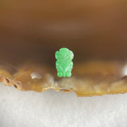 Type A Old Mine Full Green Jadeite Goldfish Charm Stone For Setting 0.15g 8.6 by 5.1 by 1.7mm - Huangs Jadeite and Jewelry Pte Ltd