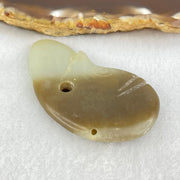 Ancient Natural Brown and Faint Green Nephrite Unknown Pendant 21.31g 54.9 30.7 by 7.6mm - Huangs Jadeite and Jewelry Pte Ltd