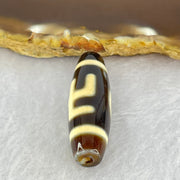 Natural Powerful Tibetan Old Oily Agate 1 Eye With Swastika Dzi Bead (Hotu Dzi) 7.50g 38.2 by 11.7mm - Huangs Jadeite and Jewelry Pte Ltd