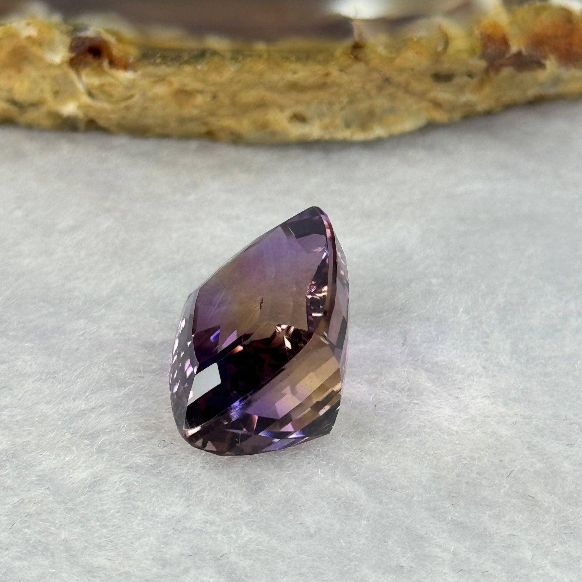 Natural Faceted Ametrine Cushion Cut 15.09ct 16.6 by 13.5 by 9.4mm - Huangs Jadeite and Jewelry Pte Ltd