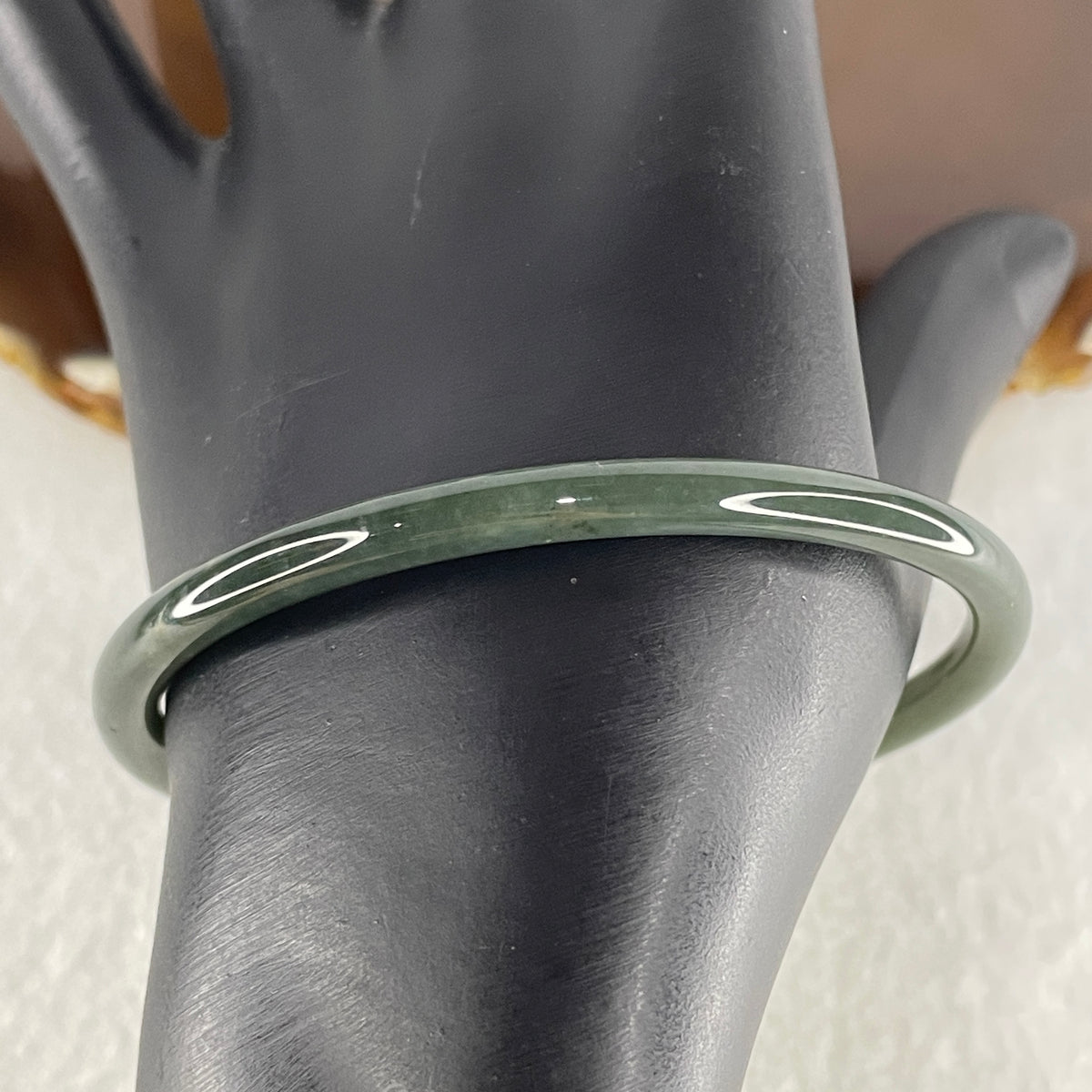 Natural Type A Green Jadeite Bangle | 62.1mm Inner Diameter (13.08g 5.0x5.1mm | Perfect Flawless Grade | Heart Harmony & Infinite Abundance) - Huangs Jadeite and Jewelry Pte Ltd