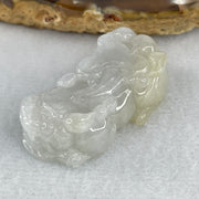 Special Natural Type A Lavender with Yellowish Spot Jadeite Male Pixiu Pendant 22.49g 40.3 by 20.8 by 12.3mm - Huangs Jadeite and Jewelry Pte Ltd