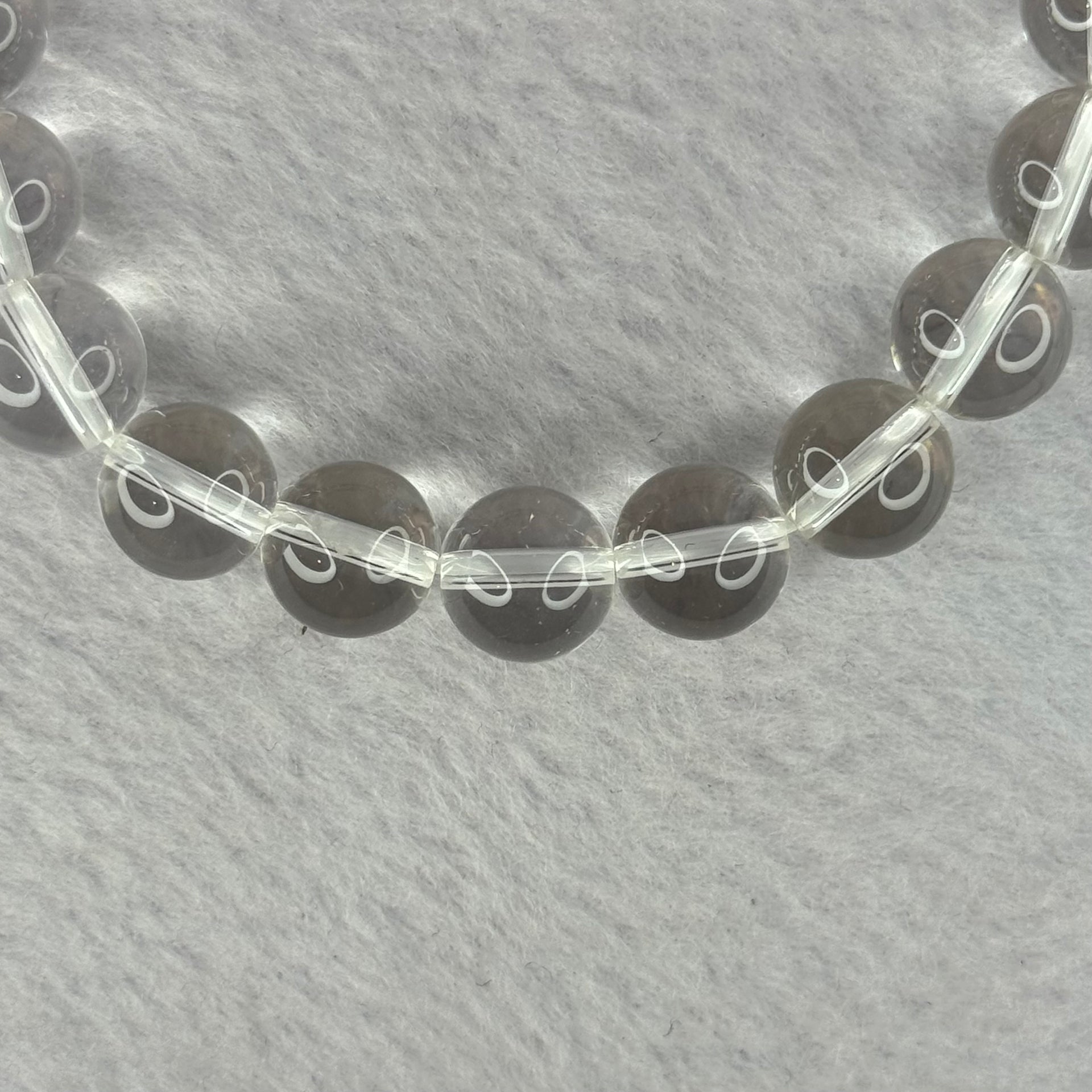 Natural Clear Quartz Bracelet 天然白水晶手链 30.62g 17cm 10.6mm 19 Beads - Huangs Jadeite and Jewelry Pte Ltd