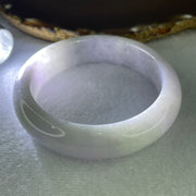 Certified-Natural-Type-A-Light-Lavender-with-Green-Patches-Jadeite-Bangle-78.913g-Internal-Diameter-57.4mm-15.7-by-9.1mm-(Close-to-Perfect)