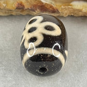 Natural Powerful Tibetan Old Oily Agate 5 Eyes Lightning Dzi Bead Heavenly Master (Tian Zhu) 五眼闪电天珠 4.85g 17.6 by 13.4mm - Huangs Jadeite and Jewelry Pte Ltd