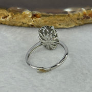 Type A Icy Green Omphasite Jadeite Gold Fish with Crystals in S925 Sliver Ring (Adjustable Size) 2.55g 10.7 by 7.1 by 3.0mm - Huangs Jadeite and Jewelry Pte Ltd