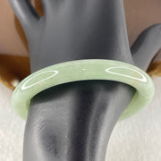 Certified Natural Type A Jelly Light Green & Wuji Grey Jadeite Full Round Bangle | (39.83g | 54.6mm Inner Diameter | 8.6mm x 8.7mm | Very Very Slight External Line | Synergy, "Wuji" Spatial Shield & Feng Shui Wealth Guard Anchor) - Huangs Jadeite and Jewelry Pte Ltd
