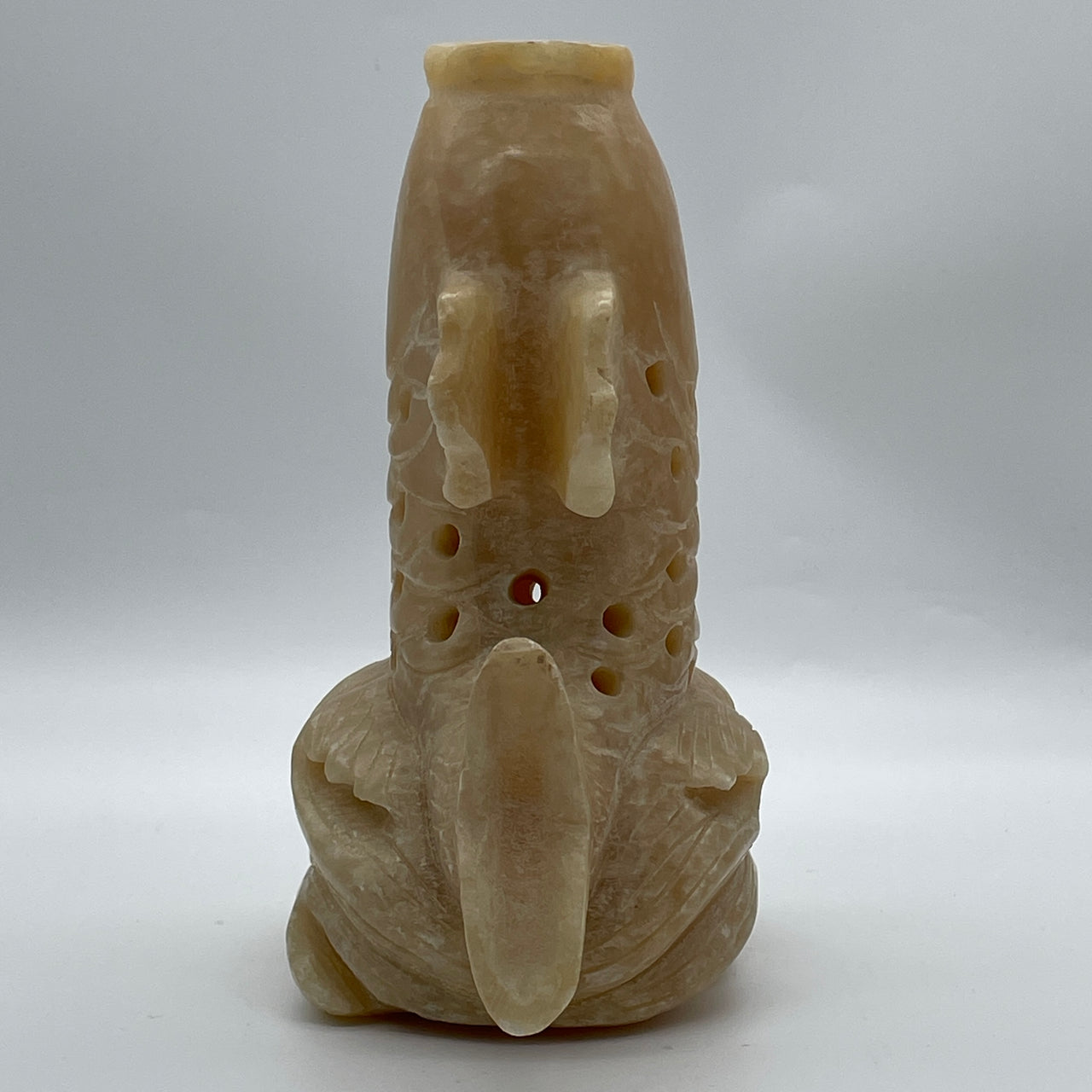 Natural Yellow Calcite Stand Carp Fish Display 1,739.4g 170.0 by 90.0 by 185.0mm