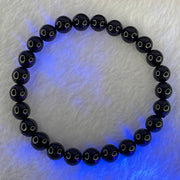 Natural Blood Red Amber Beads Bracelet 6.10g 16cm 7.5mm 25 Beads - Huangs Jadeite and Jewelry Pte Ltd