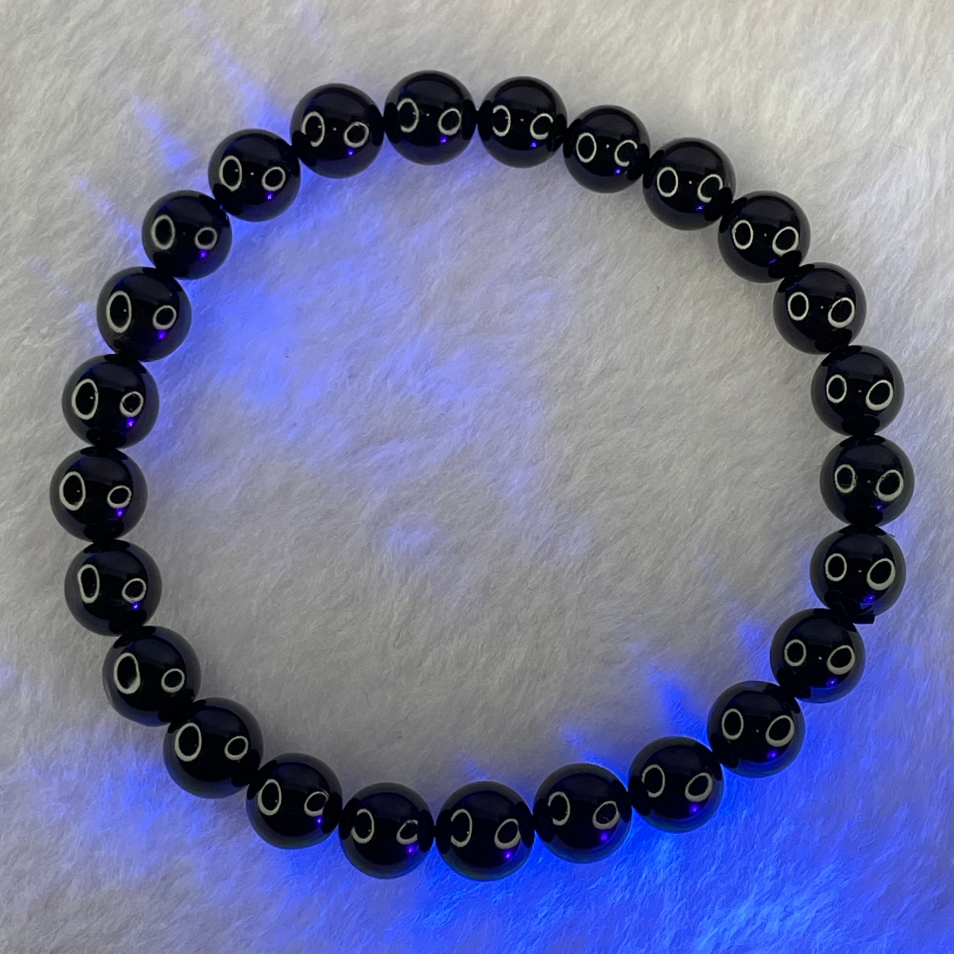 Natural Blood Red Amber Beads Bracelet 6.10g 16cm 7.5mm 25 Beads - Huangs Jadeite and Jewelry Pte Ltd