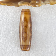 Natural Powerful Tibetan Old Oily Agate 6 Eye with 4 Eye Vajra Dzi Bead Heavenly Master (Tian Zhu) 六眼加四眼金刚杵天诛 8.27g 38.8 by 11.8mm - Huangs Jadeite and Jewelry Pte Ltd