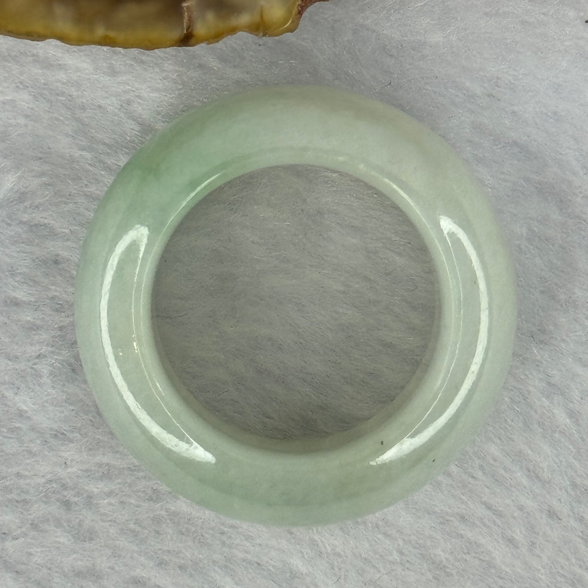 Type A Light Green Jadeite Ring 22.43g 16.2 by 6.3mm US13 HK29.25 - Huangs Jadeite and Jewelry Pte Ltd