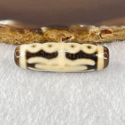 Natural Powerful Tibetan Old Oily Agate Water Lines 8 Eyes Dzi Bead Heavenly Master (Tian Zhu) 水纹八眼天诛 9.56g 38.4 by 12.6mm - Huangs Jadeite and Jewelry Pte Ltd