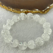 Natural White Phantom Quartz Beads Bracelet 66.98g 20cm 14.7mm 16 Beads - Huangs Jadeite and Jewelry Pte Ltd