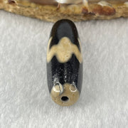 Natural Powerful Tibetan Old Oily Agate Bat with Insect or Happiness Fu Shou Dzi Bead Heavenly Master (Tian Zhu) 蝙蝠昆虫天珠 8.48g 37.9 by 12.1mm - Huangs Jadeite and Jewelry Pte Ltd