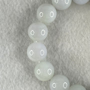 Type A Light Green with Light Lavender Jadeite Beads Bracelet 51.29g 15.5cm 12.3mm 16 Beads - Huangs Jadeite and Jewelry Pte Ltd