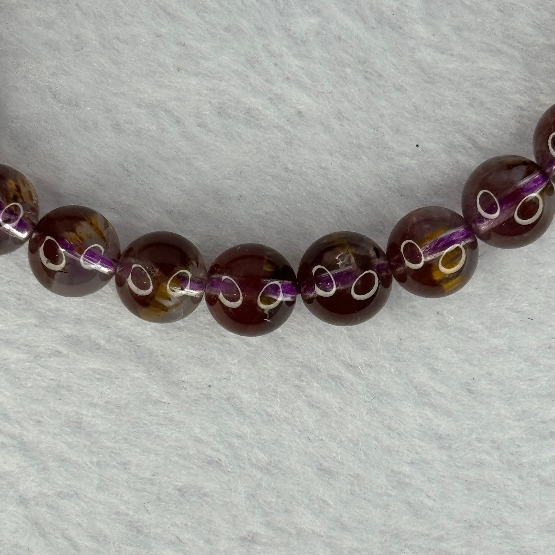 Very Good Natural Auralite 23 Bracelet 天然激光23手链 17.21g 15.5cm 8.4mm 23 Beads - Huangs Jadeite and Jewelry Pte Ltd