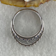 High Grade Natural Pastel Blue Sapphire 1.28ct Natural Diamonds 0.78ct 18K 750 White Gold Ring Total 11.53g US6.75 HK14.5 EUR53 Inner Diameter 17mm - Huangs Jadeite and Jewelry Pte Ltd