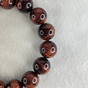 Natural Red Tiger's Eye Quartz Beads Bracelet 63.42g 17cm 14.5mm 15 Beads - Huangs Jadeite and Jewelry Pte Ltd
